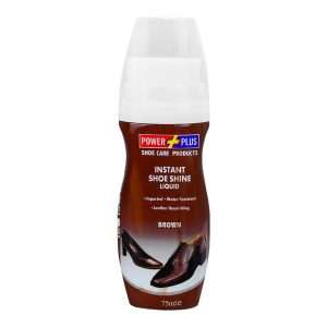 Power Plus Instant Shoe Shiner Liquid Brown - 75 Ml