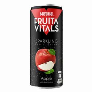 Nestle Fruita Vitals Apple with Fruit Juice Tin (Sparkling Fruit Drink) - 250ml